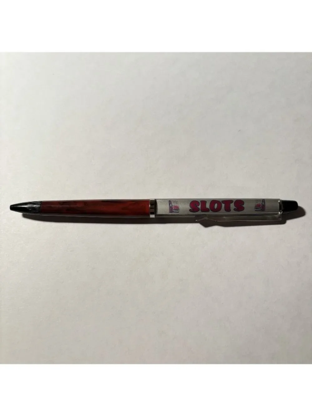 Las Vegas Slots Floaty Pen Gambling Games Triple 7 Chips Souvenir Promo Vintage